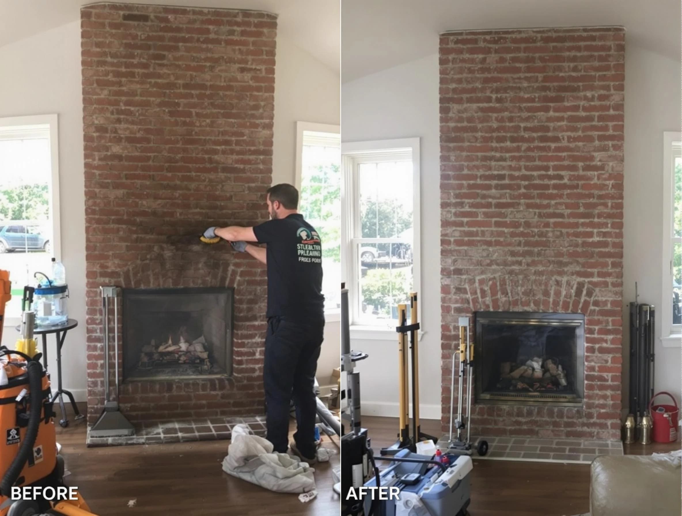 Finished chimney sweeping service by Villa Rica Chimney Sweep in Villa Rica, GA