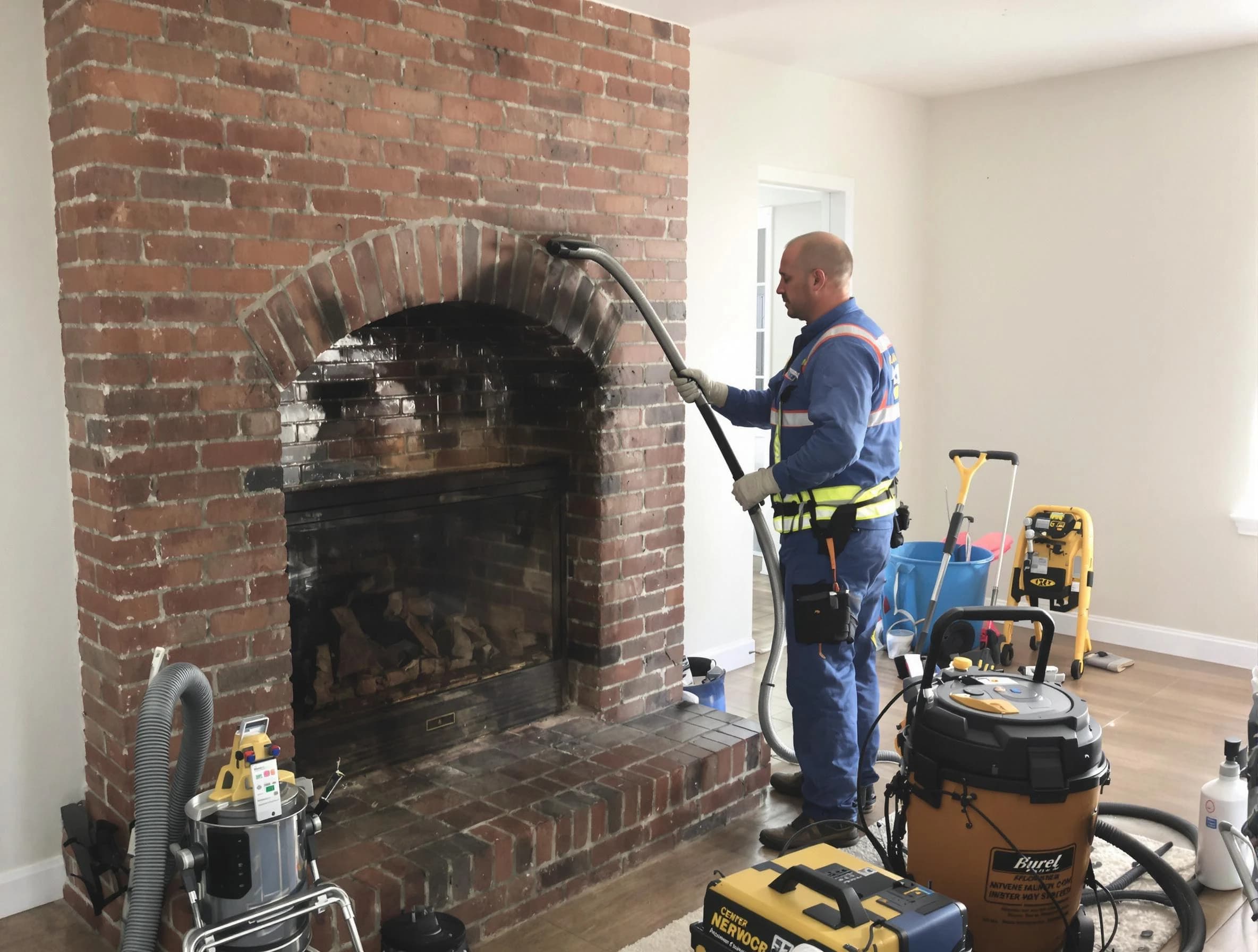 Villa Rica Chimney Sweep expert performing detailed chimney sweep in Villa Rica, GA