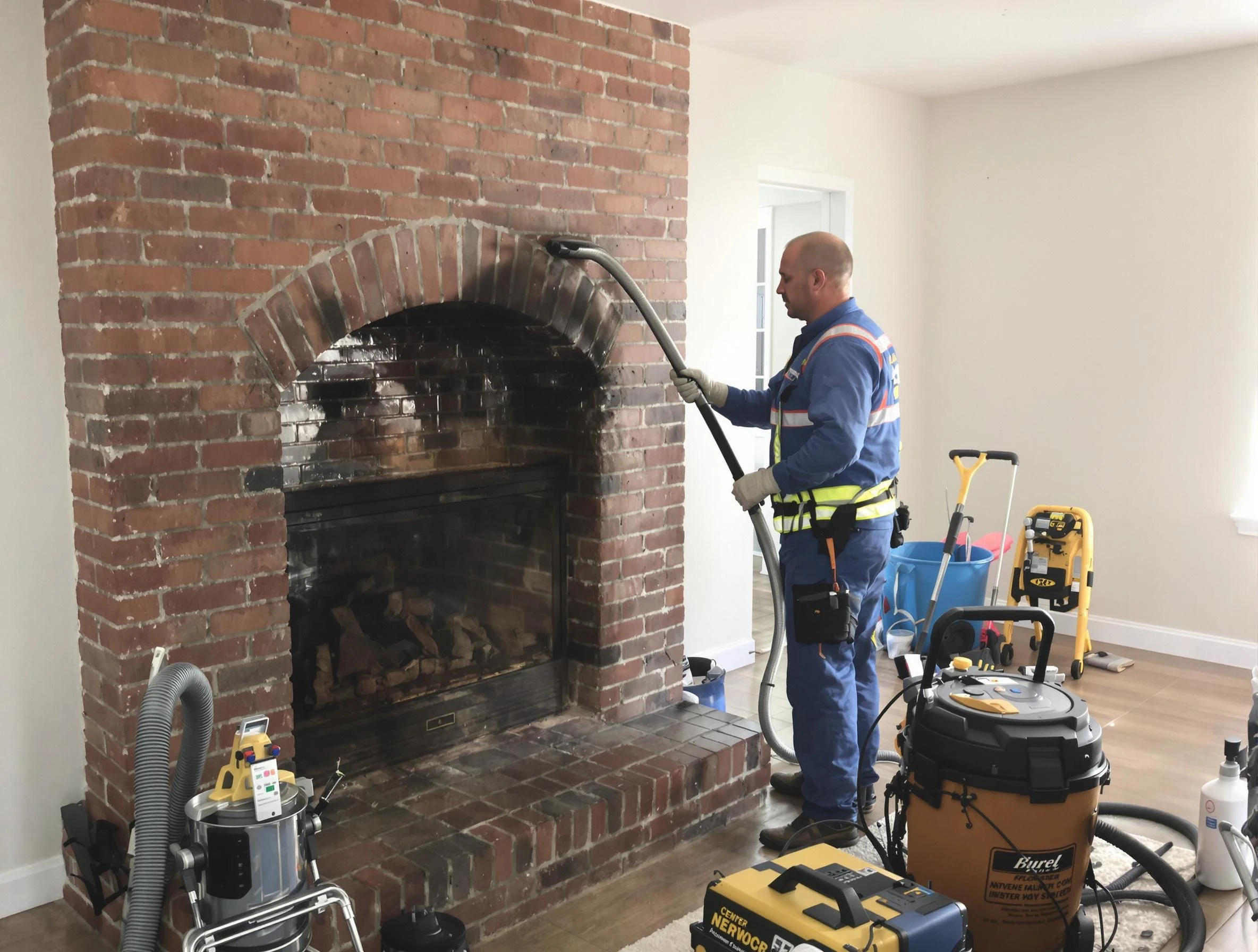 Villa Rica Chimney Sweep expert performing detailed chimney sweep in Villa Rica, GA