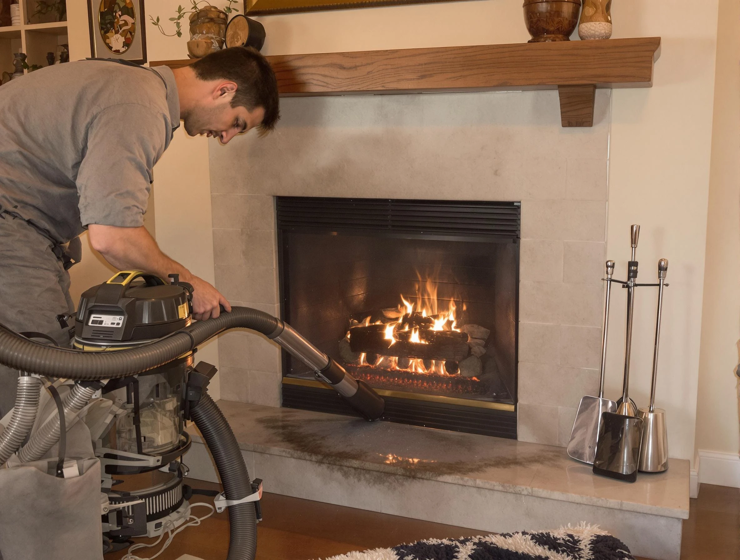 Routine fireplace upkeep by Villa Rica Chimney Sweep in Villa Rica, GA
